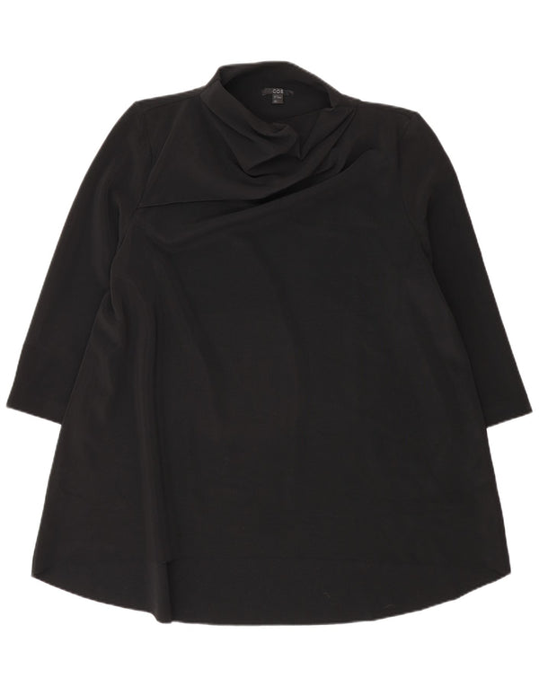 Cos Vestido túnica de manga 3/4 para mujer UK 44 Poliéster negro mediano