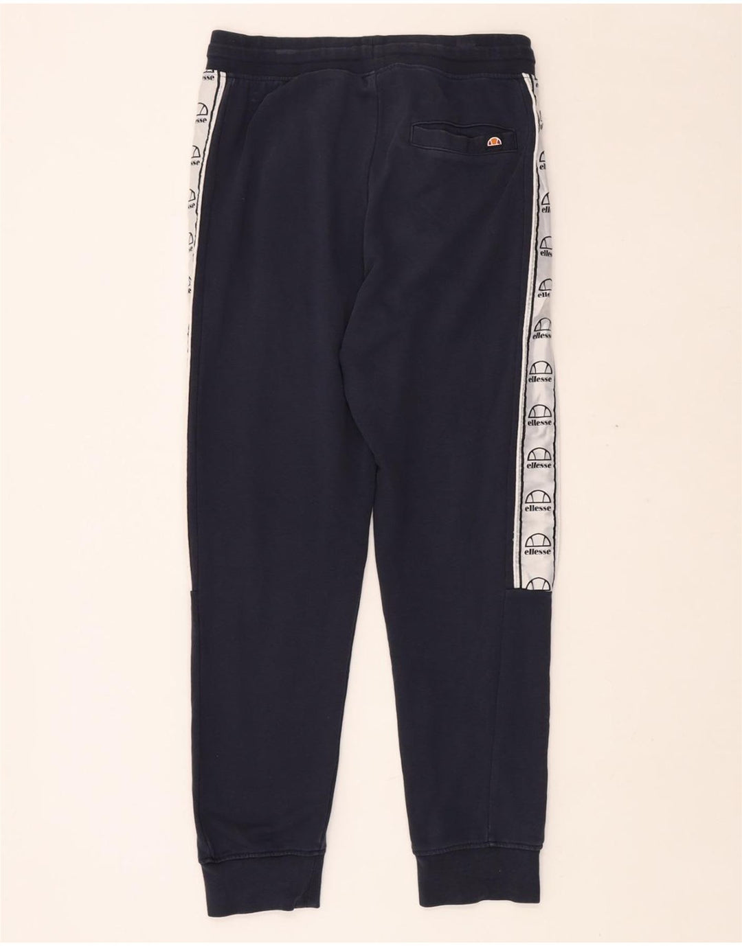 ELLESSE Hombre Pantalones De Chándal Joggers Small Azul Marino Colorblock