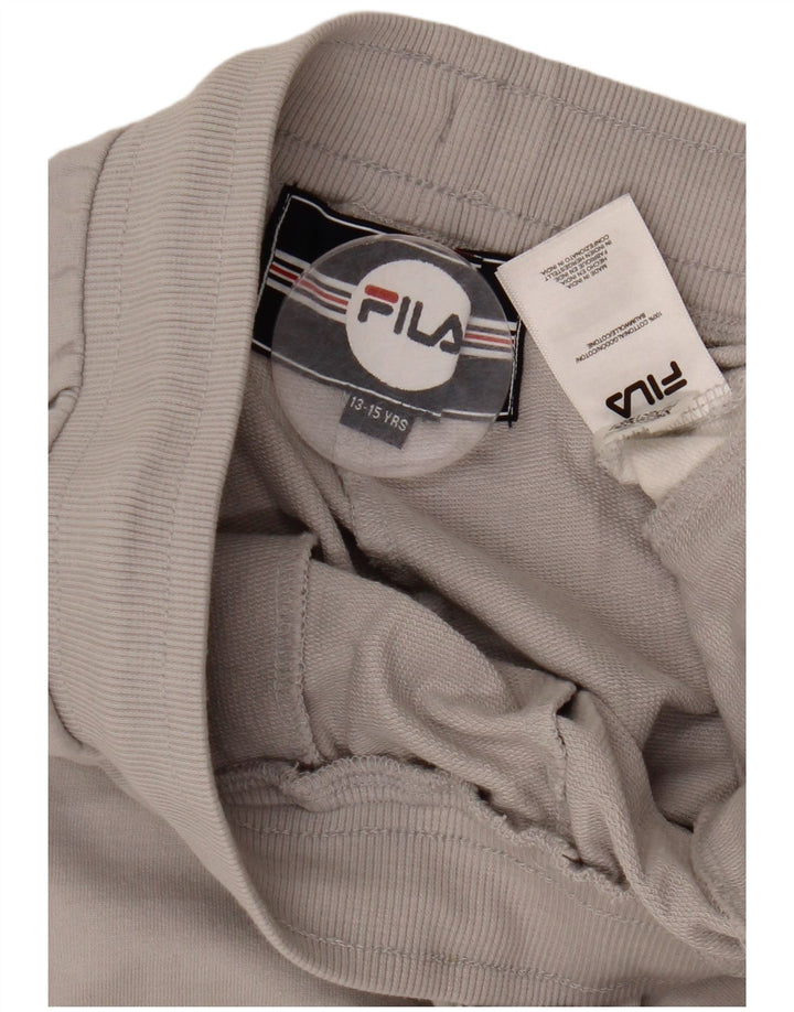 FILA Pantalones cortos deportivos para niño 13-14 años Algodón gris color block