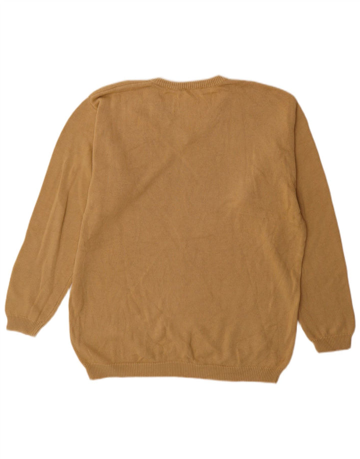 Fred Perry Jersey Con Cuello En V Para Hombre XL Algodón Beige