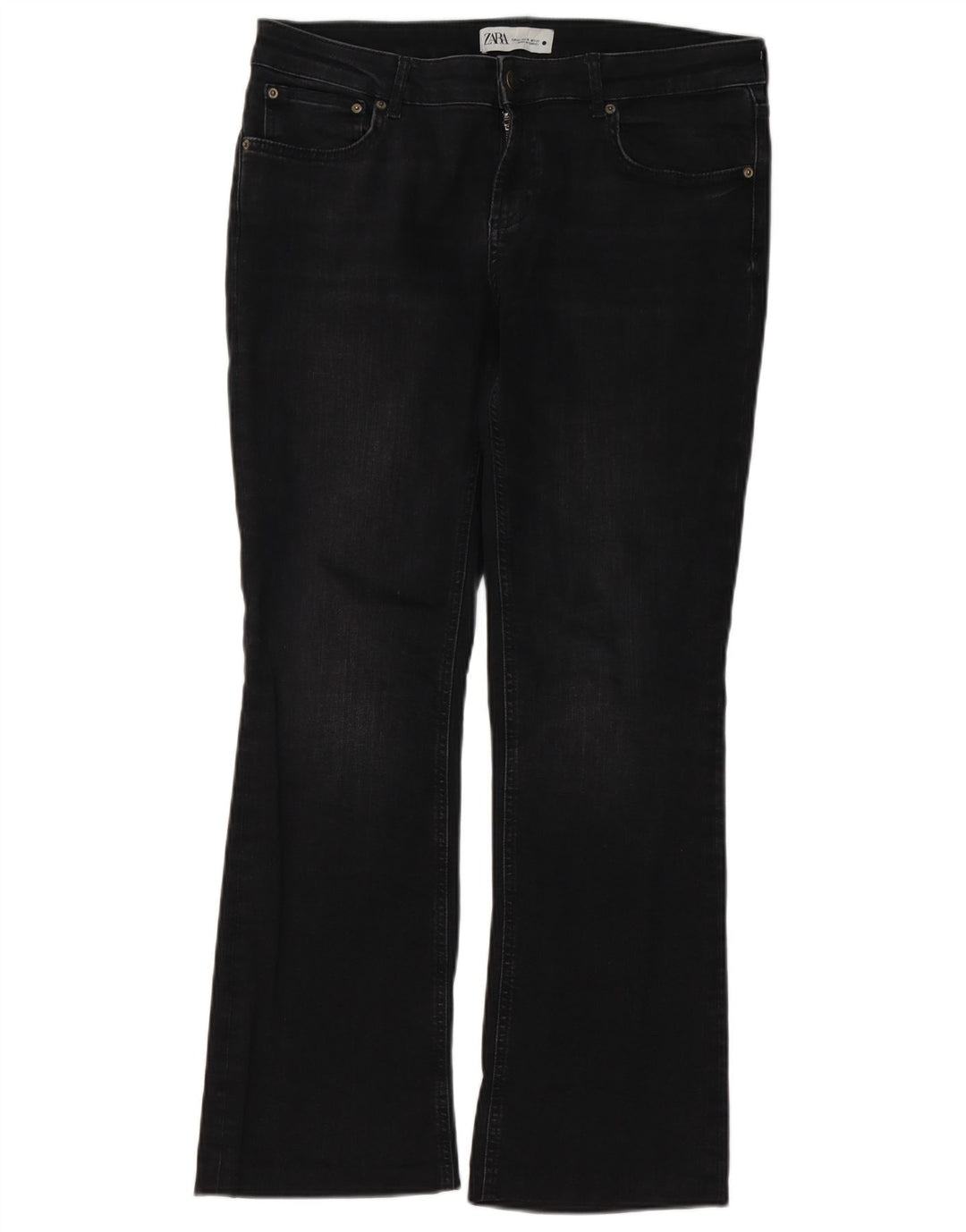 Zara Jeans Bootcut para Mujer EU 42 Large W32 L29 Negro