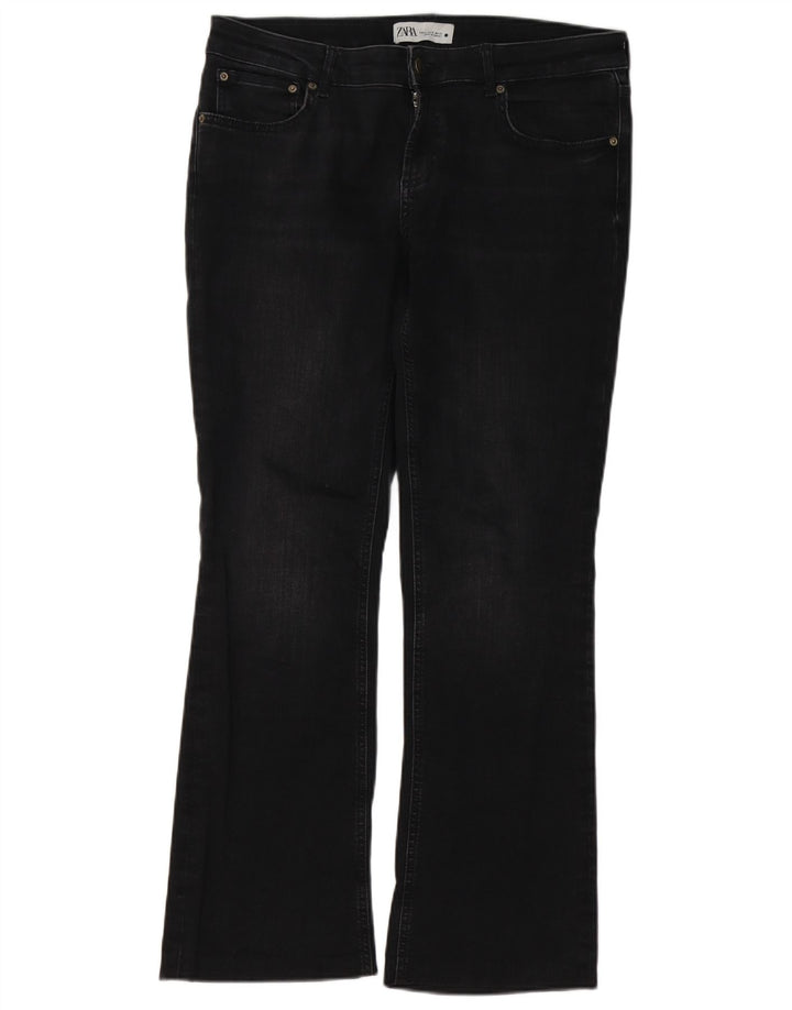 Zara Jeans Bootcut para Mujer EU 42 Large W32 L29 Negro