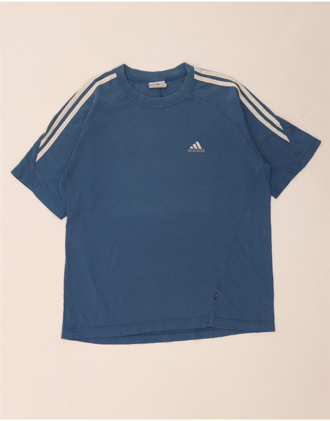 Adidas Hombre Camiseta Top Small Azul Algodón