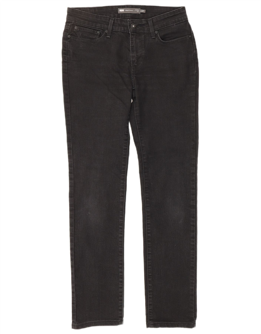 LEVI'S Jeans ajustados de tiro medio con curva ligera para mujer US 4 Small W27 L27 Gris