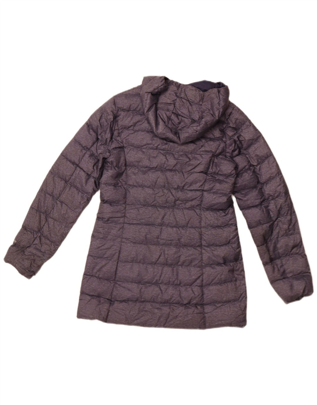 EDDIE BAUER Abrigo acolchado con capucha para mujer UK 10 Small Azul marino Poliéster