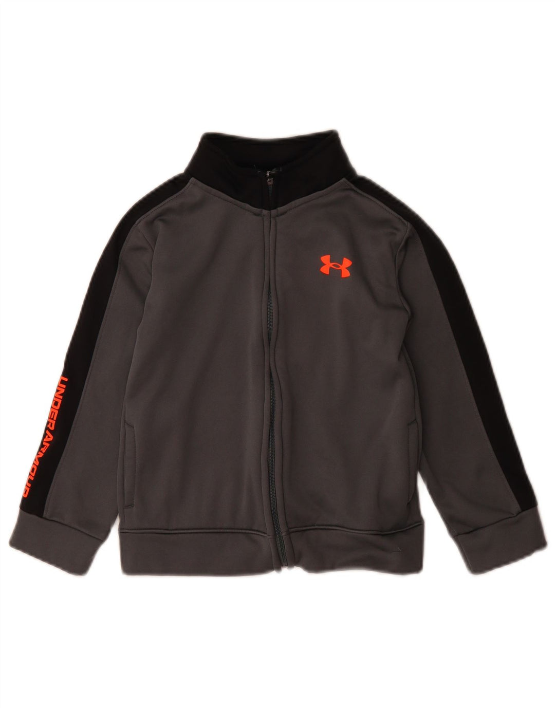 Under Armour Chaqueta de chándal con gráfico gráfico para niños 5-6 años Gris Colorblock