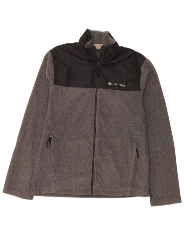 Columbia Chaqueta polar para hombre ES 38 Gris medio Poliéster con bloques de color