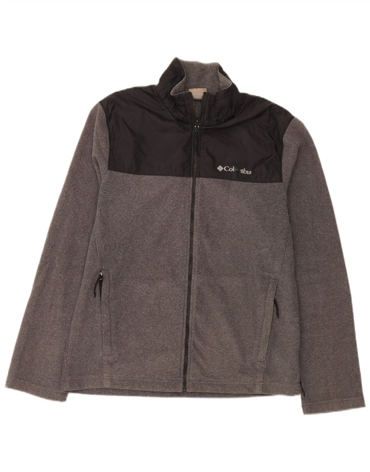 Columbia Chaqueta polar para hombre ES 38 Gris medio Poliéster con bloques de color