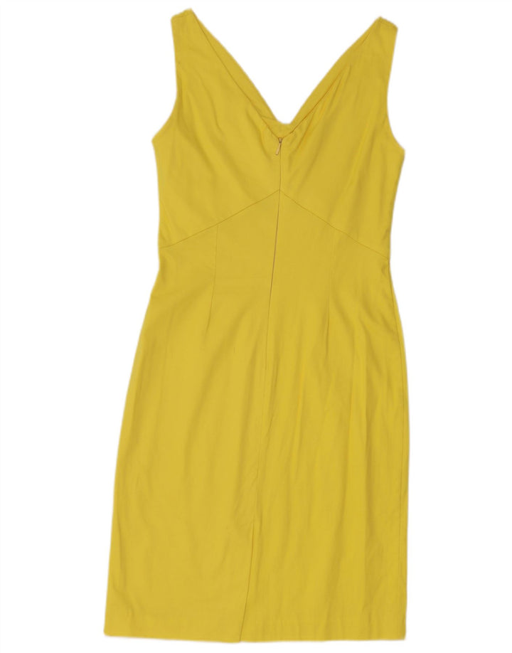 Sandro Ferrone Vestido tubo sin mangas para mujer UK 8 Small Amarillo