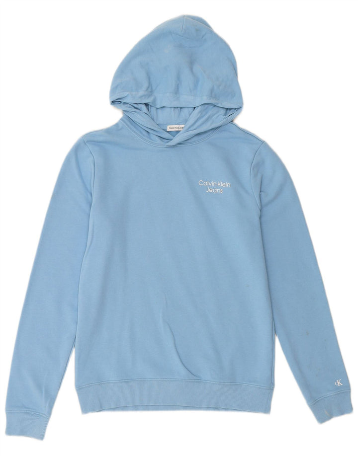 CALVIN KLEIN JEANS Jersey con capucha para niño 15-16 años Azul Algodón