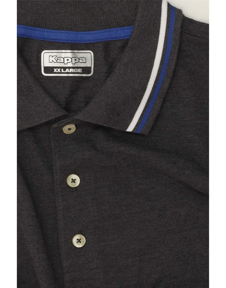 Kappa Polo Hombre 2XL Gris Rayas