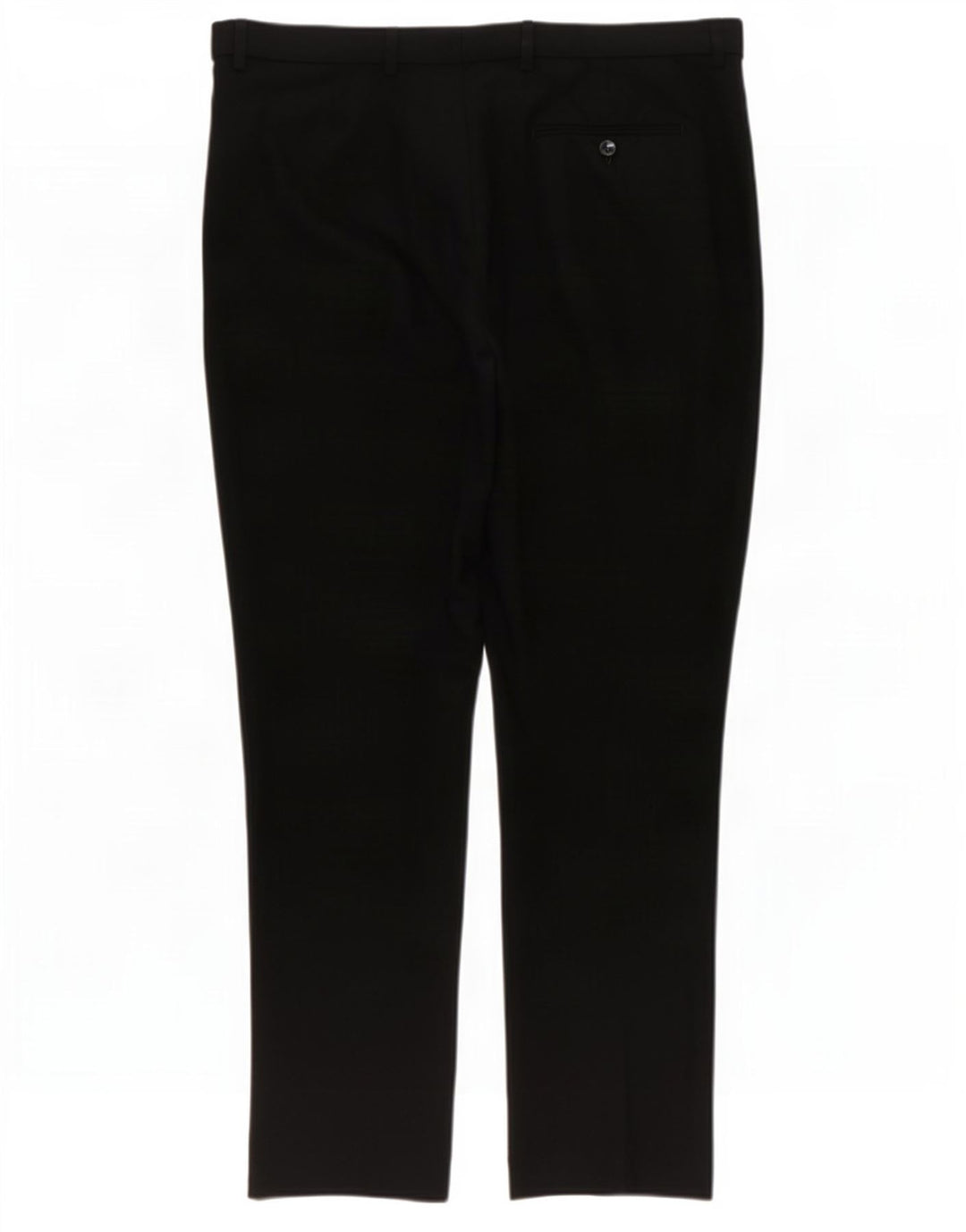 Marks & Spencer Pantalón de traje de corte regular para hombre W38 L29 Poliéster negro