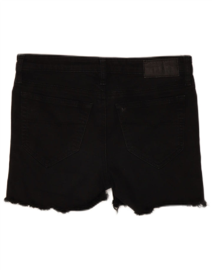 Diesel Mujer Skinzee Shorts De Mezclilla W28 Algodón Negro Mediano