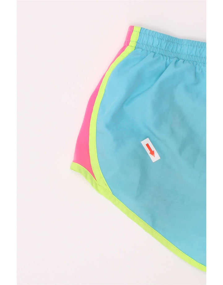 Nike Pantalones cortos deportivos para niña 5-6 años Azul medio Poliéster color block