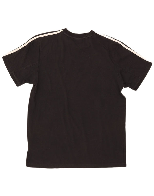 ADIDAS Camiseta para hombre Top UK 42/44 Grande Negro Colorblock Algodón