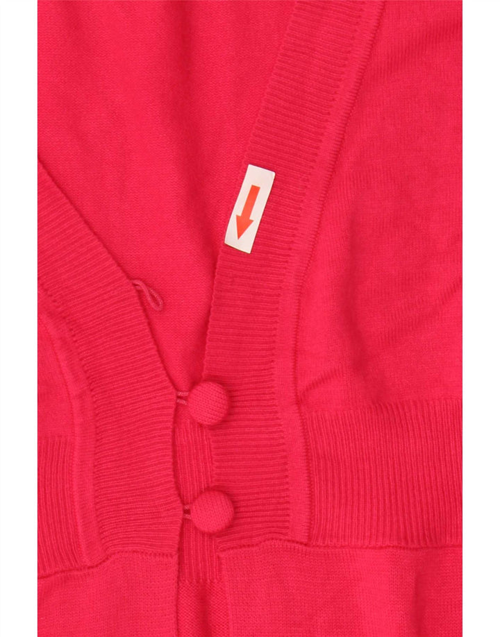Marks & Spencer Suéter tipo cárdigan para mujer UK 8 Small Viscosa rosa
