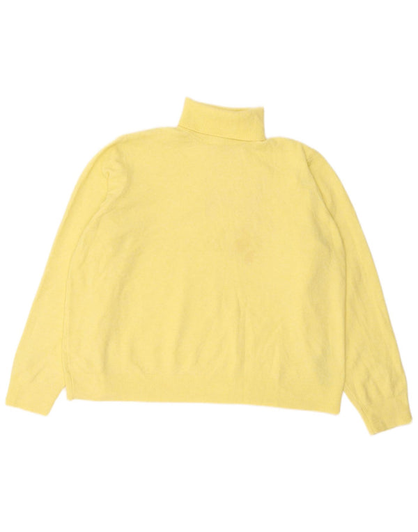 Marks & Spencer Jersey con cuello vuelto para mujer UK 40 XL Poliéster amarillo