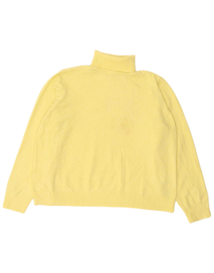 Marks & Spencer Jersey con cuello vuelto para mujer UK 40 XL Poliéster amarillo