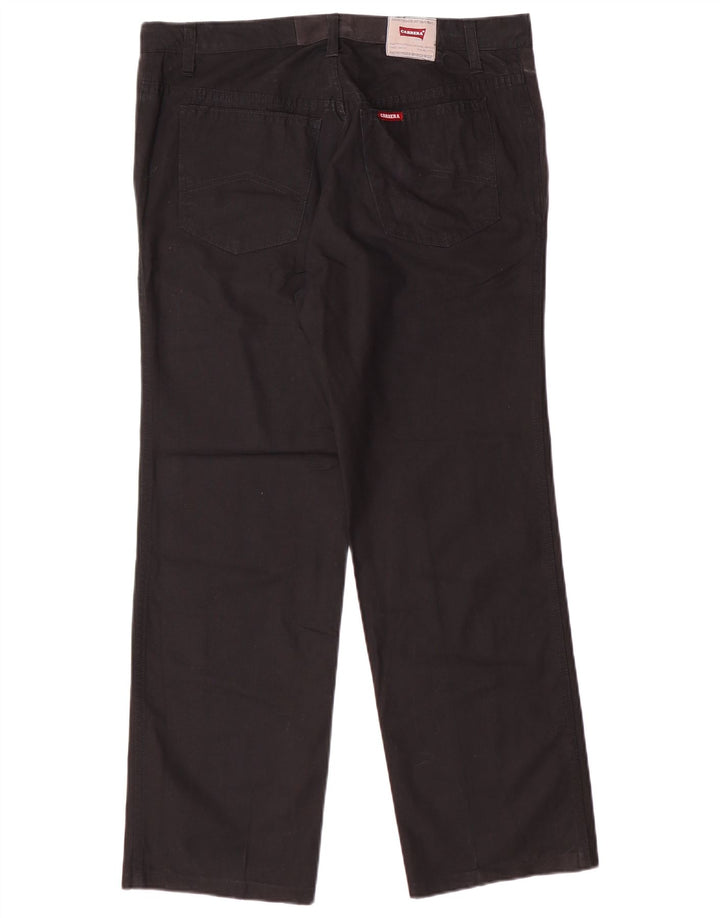 Pantalones casuales rectos para hombre Carrera W35 L28 Algodón negro