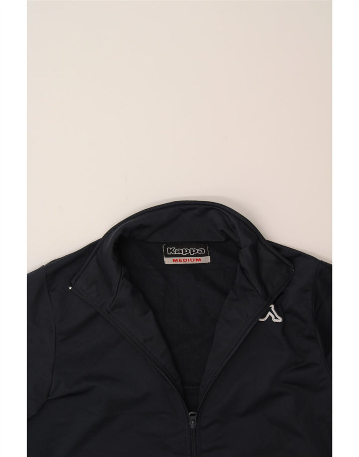 KAPPA Womens Tracksuit Top Jacket UK 14 Medium Navy Blue Polyester Vintage Kappa and Second-Hand Kappa from Messina Hembry 