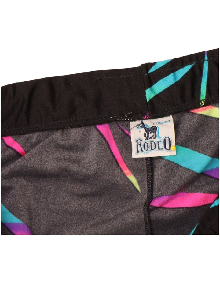 Rodeo Leggings para mujer UK 44 Grande Nylon a rayas negras