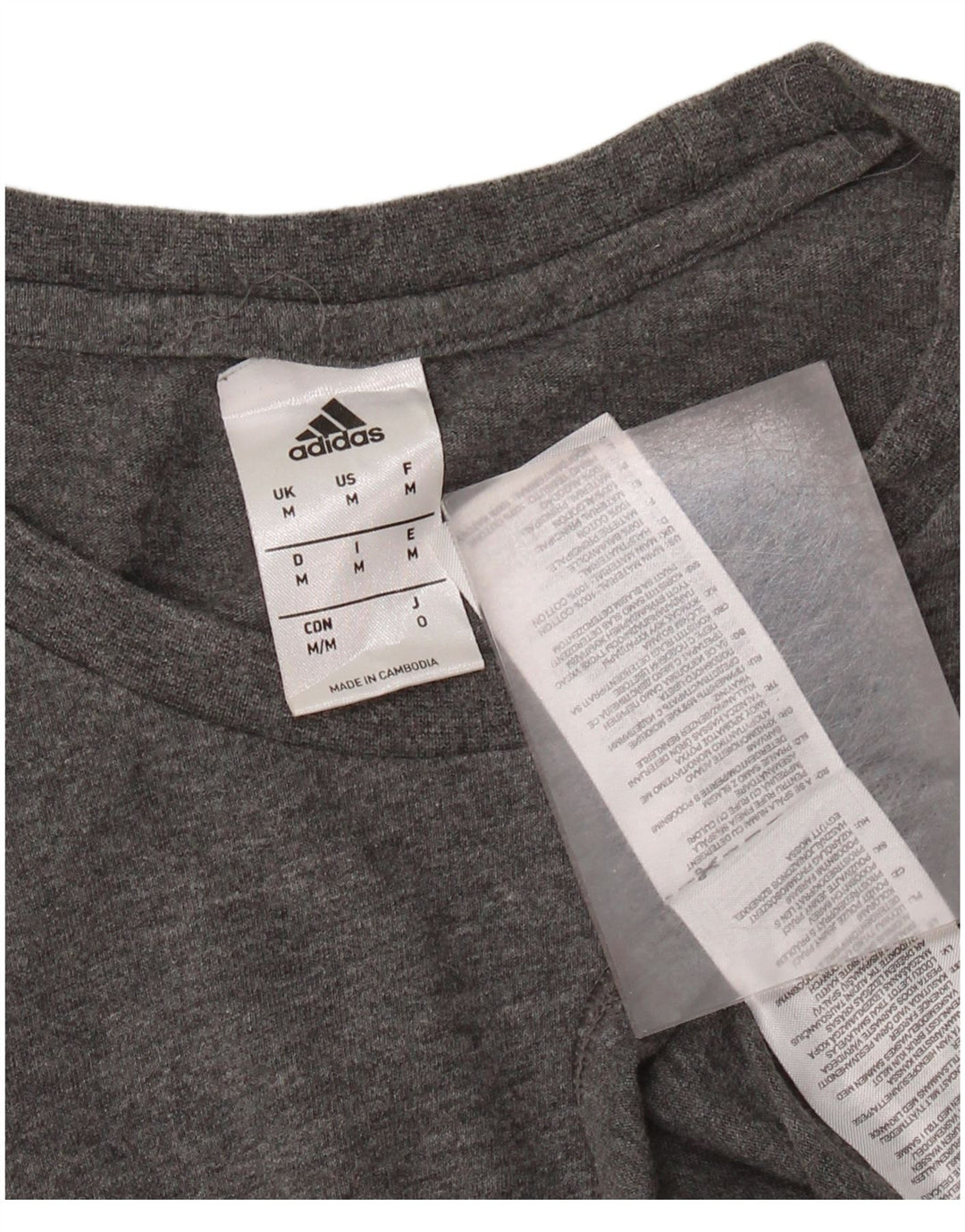 Camiseta ADIDAS Hombre Top Gris Medio Algodón