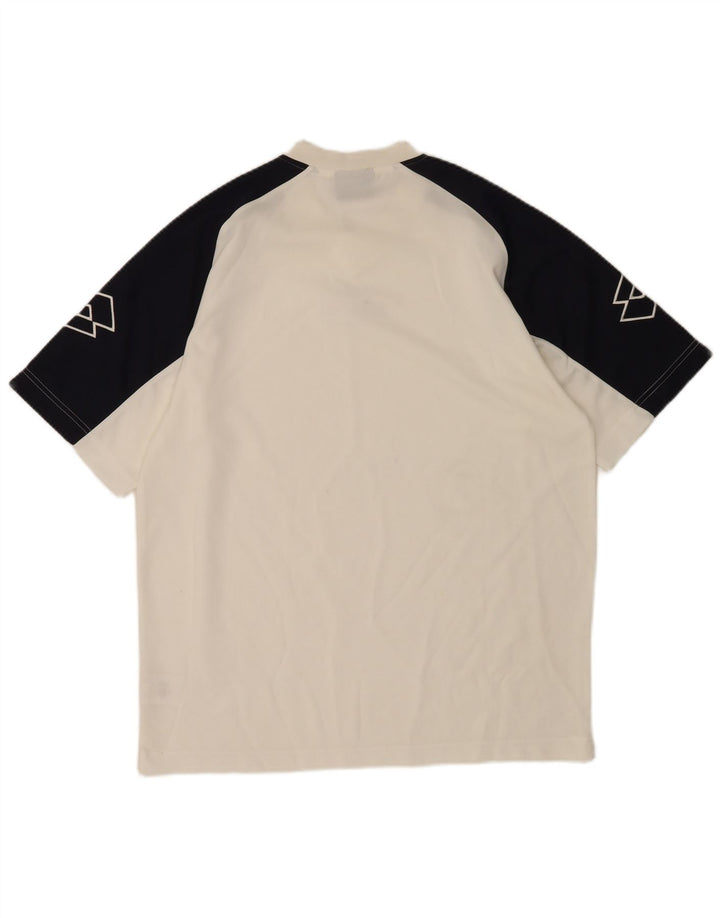 Lotto Hombre Camiseta Gráfica Top XL Blanco Colorblock Poliéster