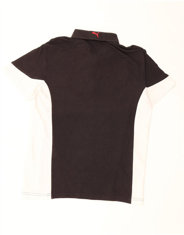 Polo PUMA para hombre con bloques de color negro mediano
