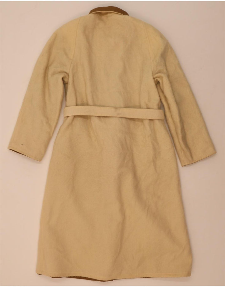 Abrigo reversible vintage para mujer IT 42 Algodón beige medio