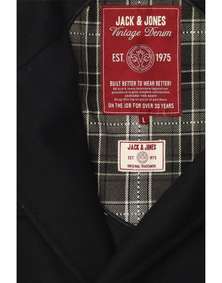 Jack & Jones Chaquetón para hombre UK 40 Large Negro