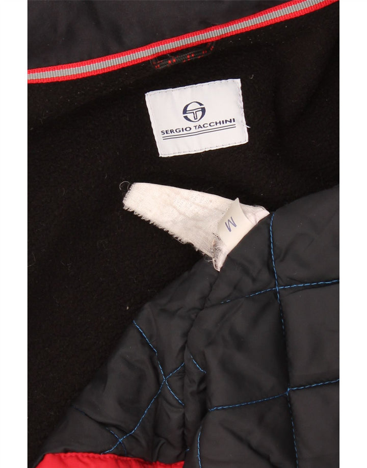 SERGIO TACCHINI Mens Hooded Windbreaker Jacket UK 38 Medium Red Vintage Sergio Tacchini and Second-Hand Sergio Tacchini from Messina Hembry 