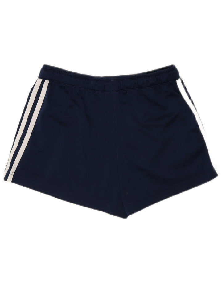 Adidas Pantalones cortos deportivos para mujer UK 10 Small Azul marino Rayas Poliéster