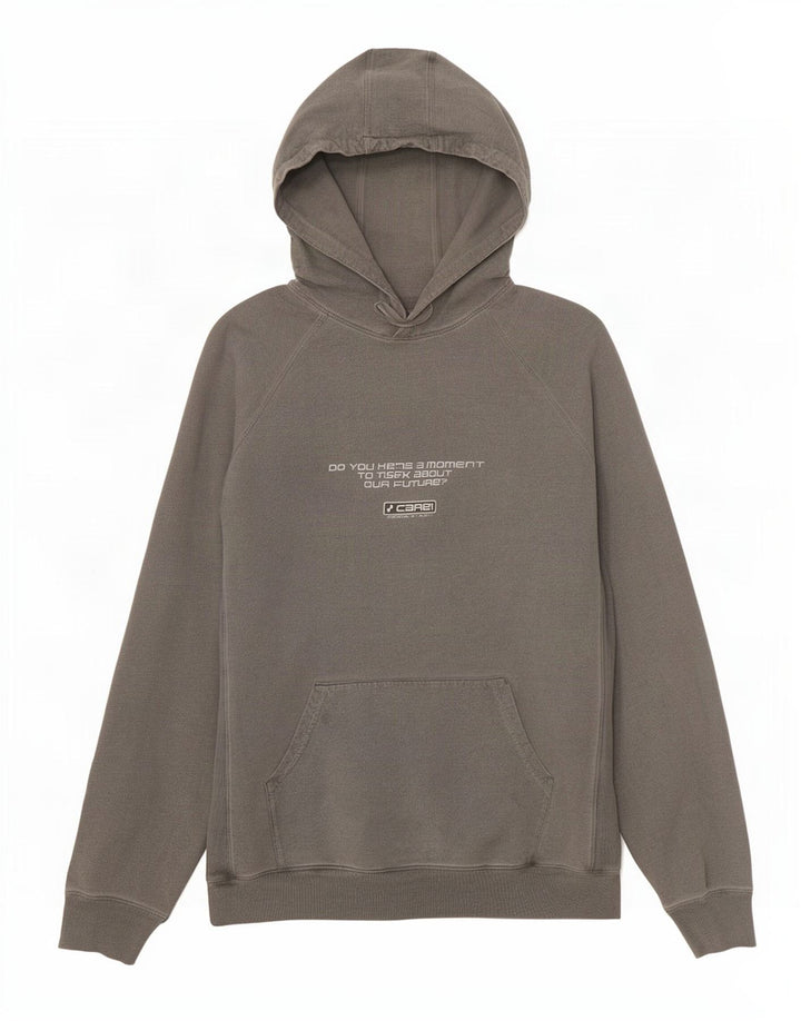 Vintage hombres gráfico sudadera con capucha jumper grande gris