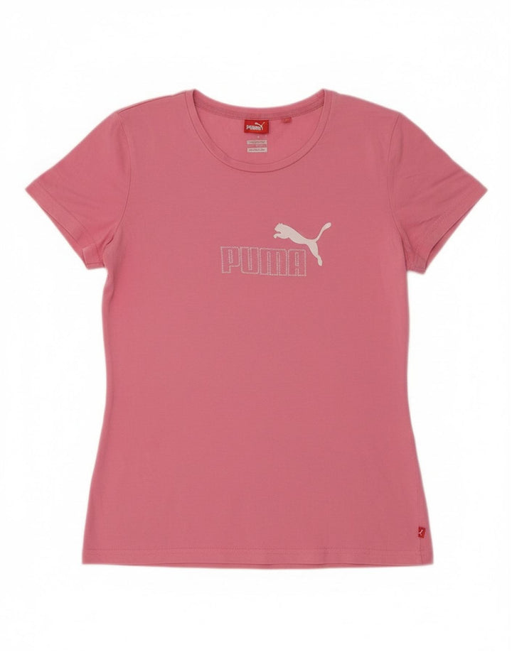 Puma - Camiseta gráfica para mujer, talla 40, color rosa mediano