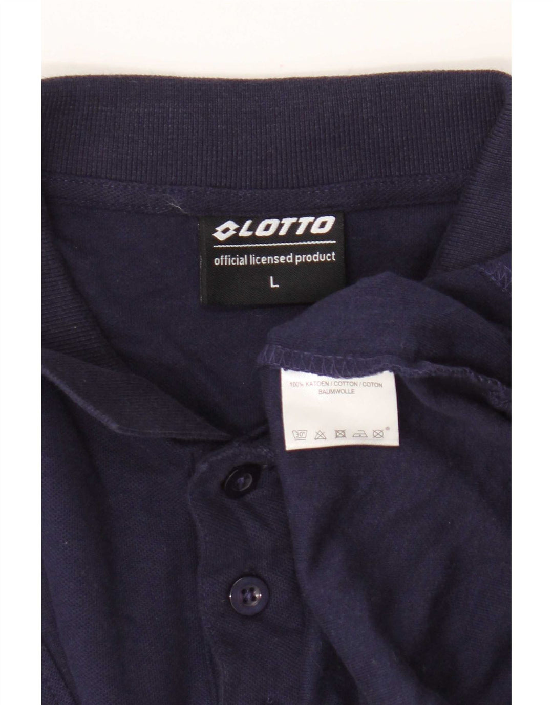 Polo Lotto Hombre Grande Azul Marino Algodón