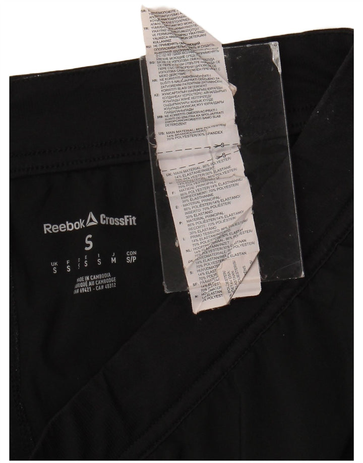Reebok - Pantalones cortos deportivos para hombre, talla pequeña, poliéster negro