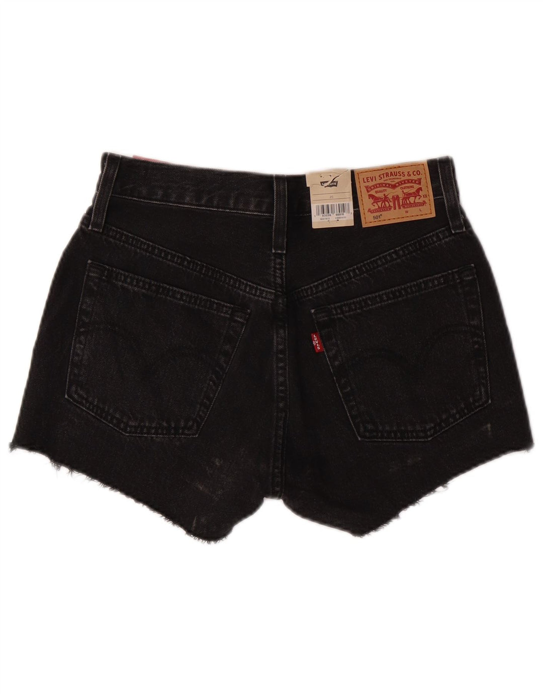 LEVI'S Pantalones cortos vaqueros 501 para mujer W25 XS Algodón negro