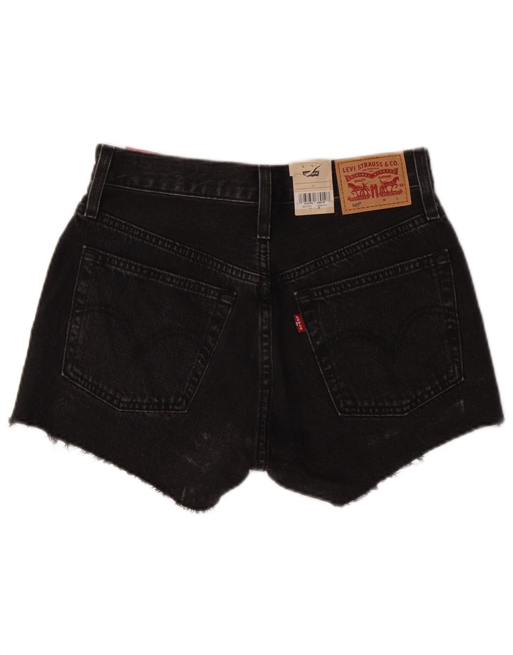 LEVI'S Pantalones cortos vaqueros 501 para mujer W25 XS Algodón negro