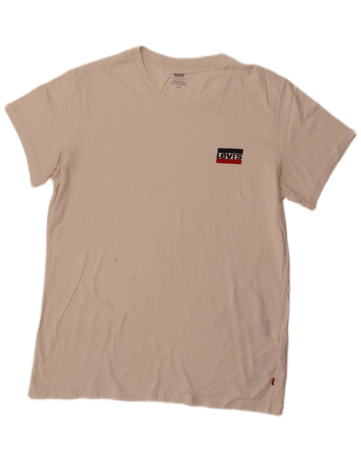 Levi's - Camiseta para hombre, talla grande, algodón blanco