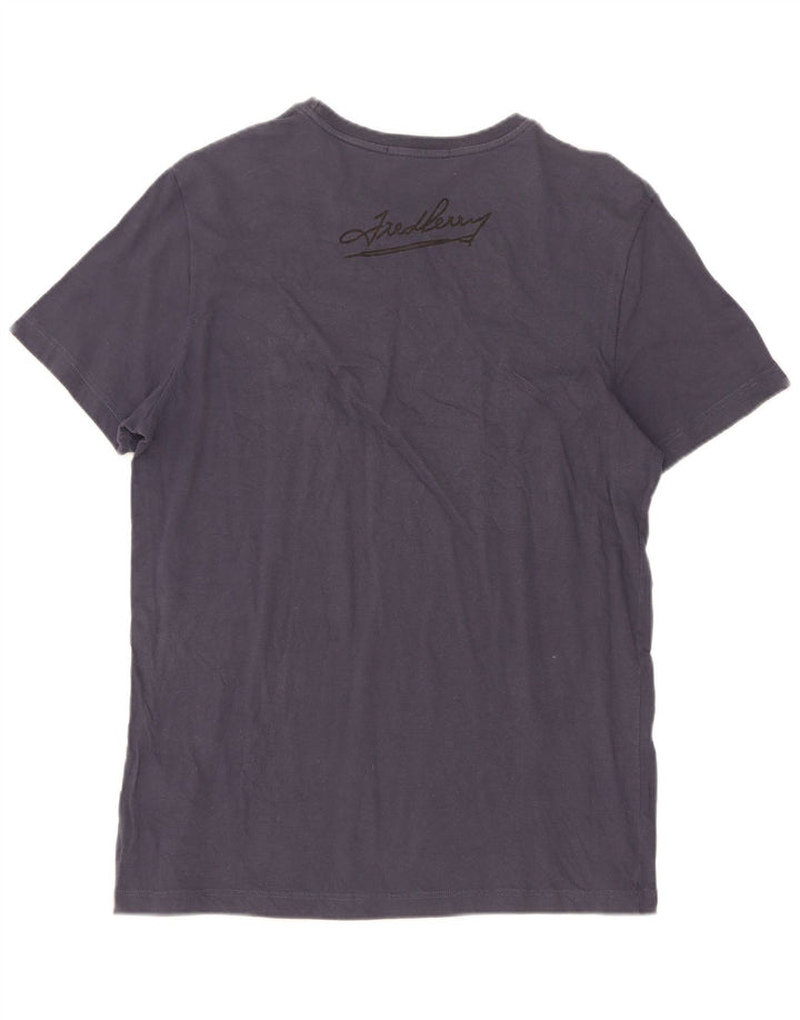Fred Perry - Camiseta para hombre, talla grande, color azul marino, algodón