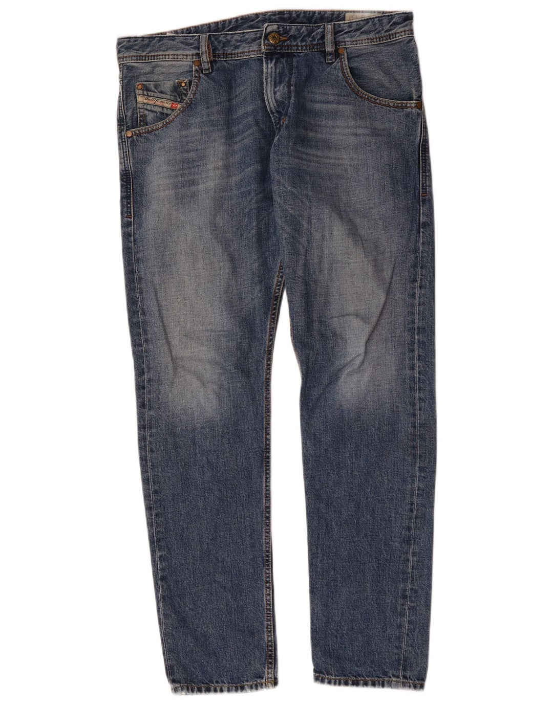 Diesel Hombre Krayver Regular Slim Jeans W32 L30 Algodón Azul