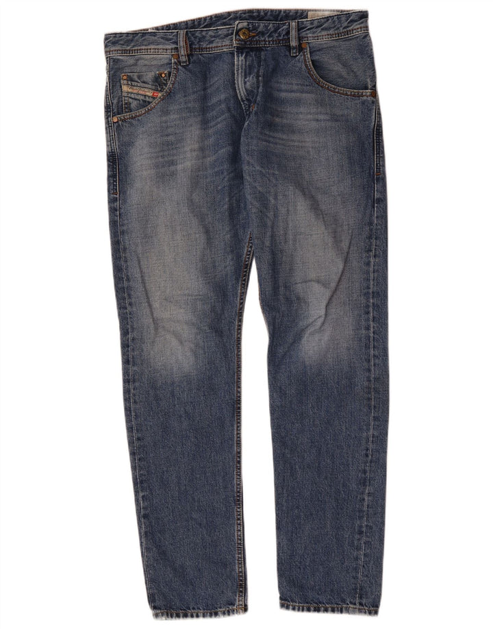 Diesel Hombre Krayver Regular Slim Jeans W32 L30 Algodón Azul