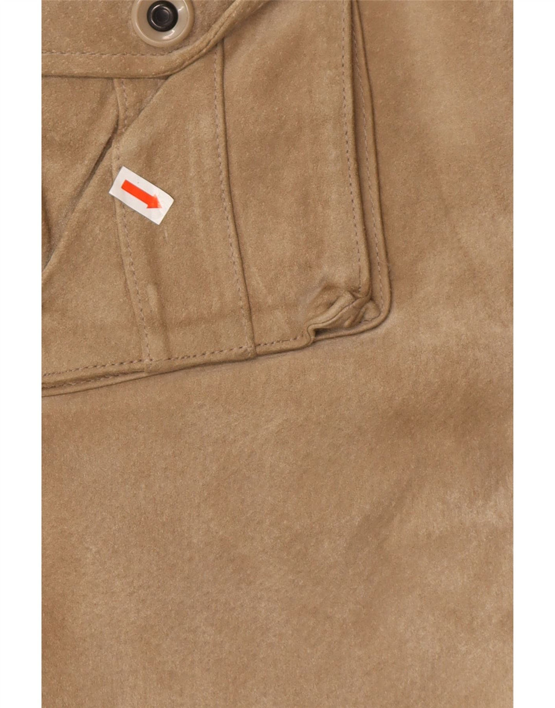 JOHN F GEE Pantalones cargo rectos de ante para hombre EU 50 Large W34 L32 Beige