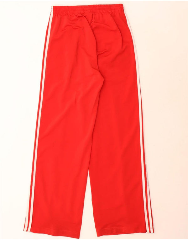 Adidas Pantalones de chándal de pierna ancha para mujer UK 12 Medium Red Poliéster