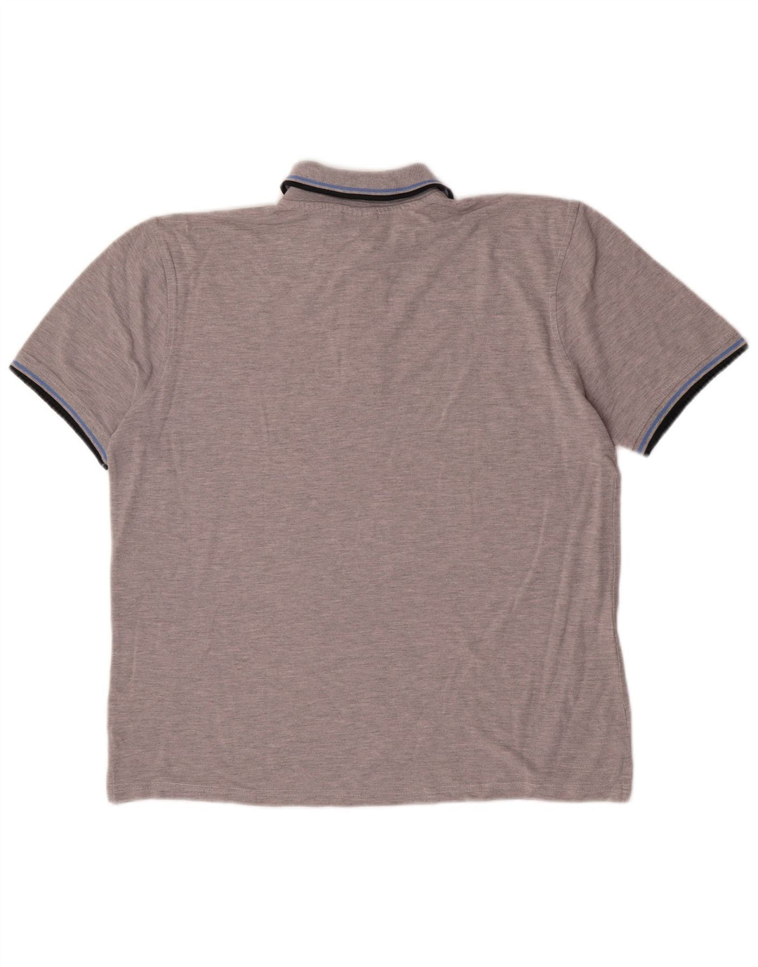 Diadora Polo Hombre De Algodón A Rayas Gris Grande