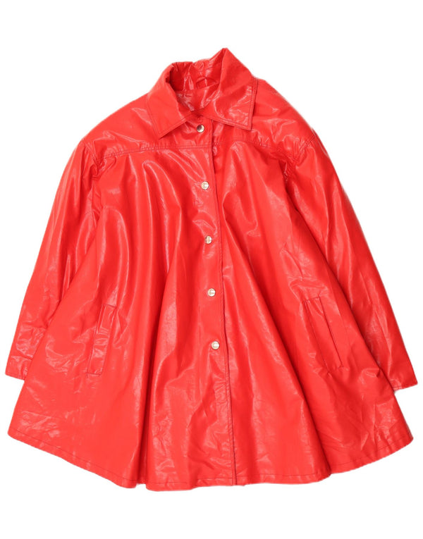 C & A Abrigo extragrande para mujer UK 44 Polivinilo rojo medio