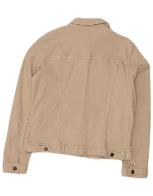 FAT FACE Chaqueta vaquera para mujer UK 44 Grande Algodón beige