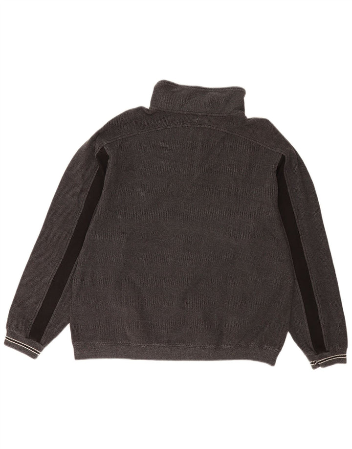 Champion Sudadera Con Cremallera En El Cuello Jersey De Algodón Gris Medio Con Bloques De Color