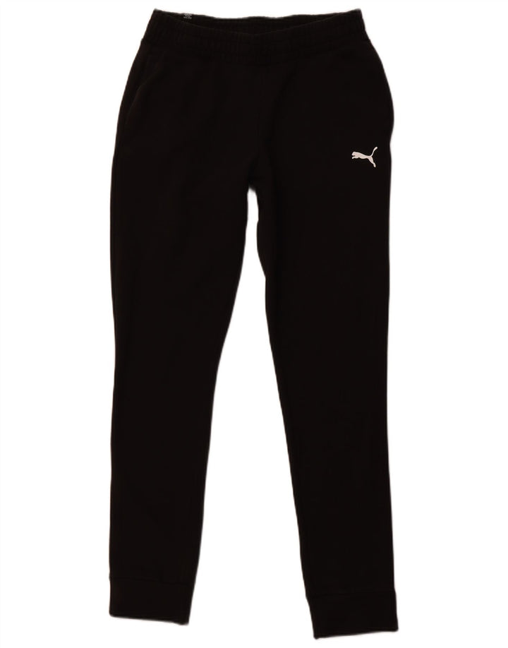 PUMA Pantalones de chándal para hombre pequeños de algodón negro