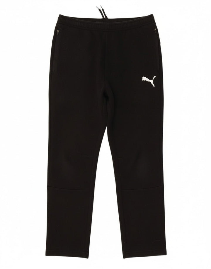 PUMA Mens Tracksuit Trousers Large  Black Cotton